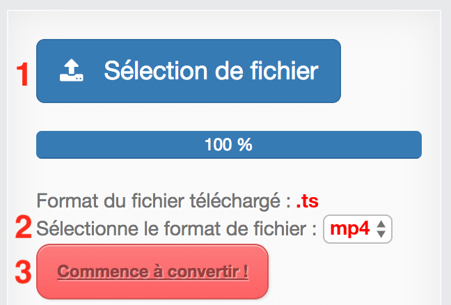 Comment convertir TS en MP4 en ligne